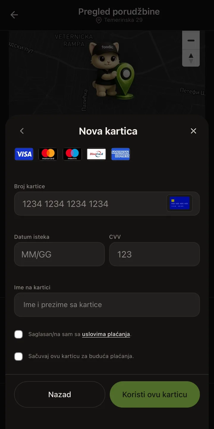 Izbor načina plaćanja: kartica sa 3D Secure zaštitom