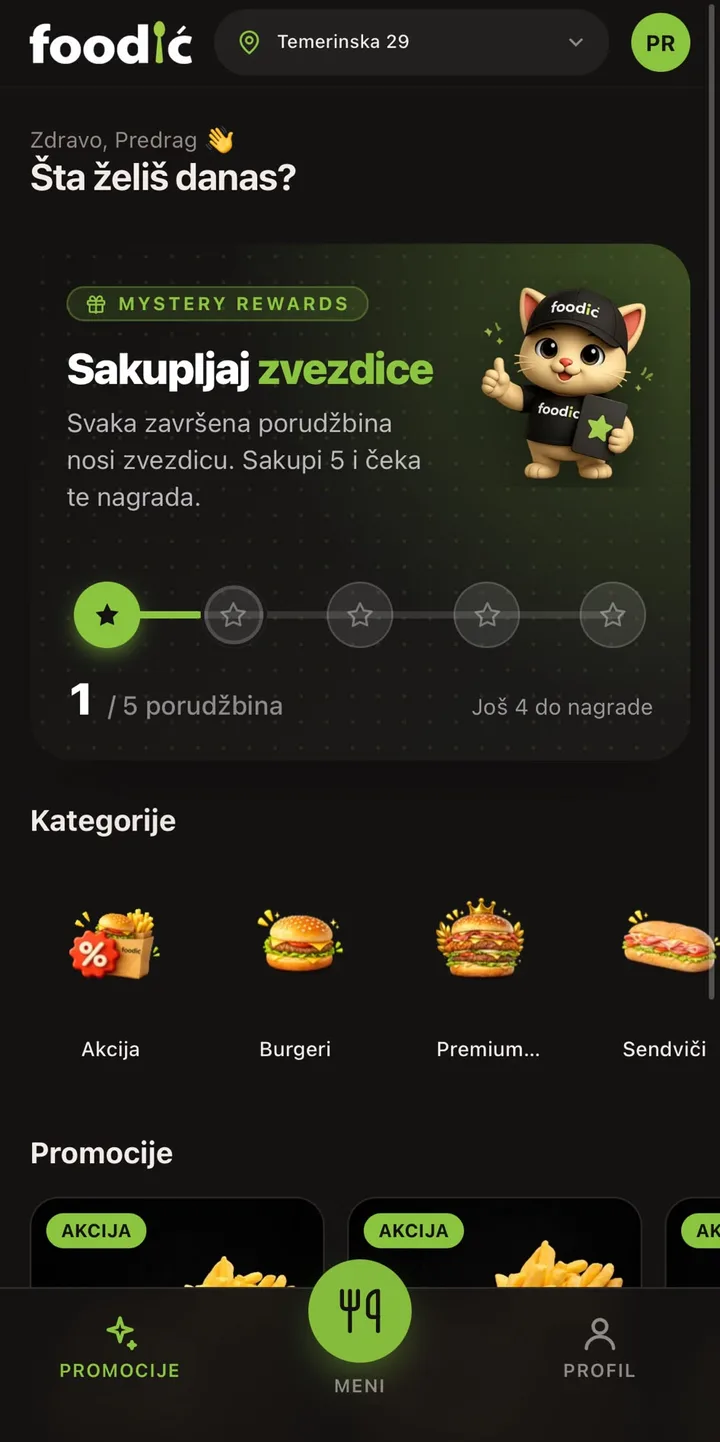 Foodić mobilna aplikacija