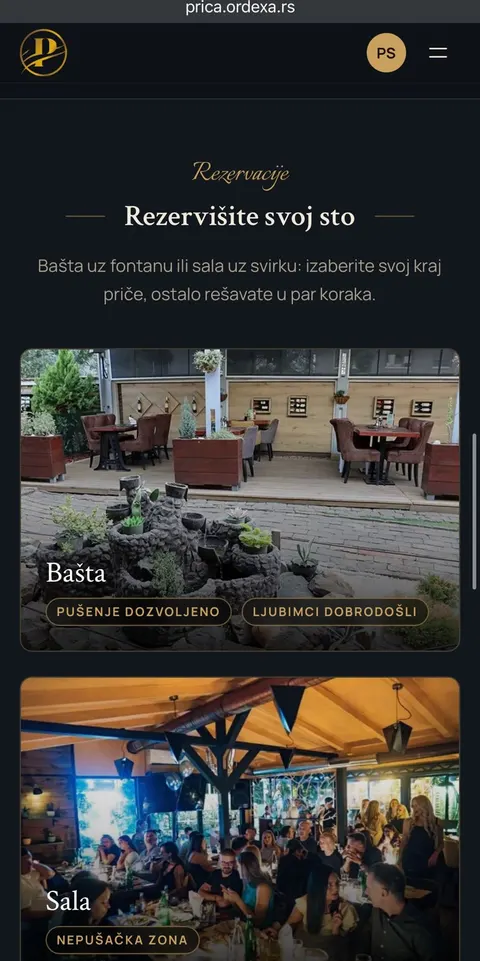 Priča izbor bašte ili sale