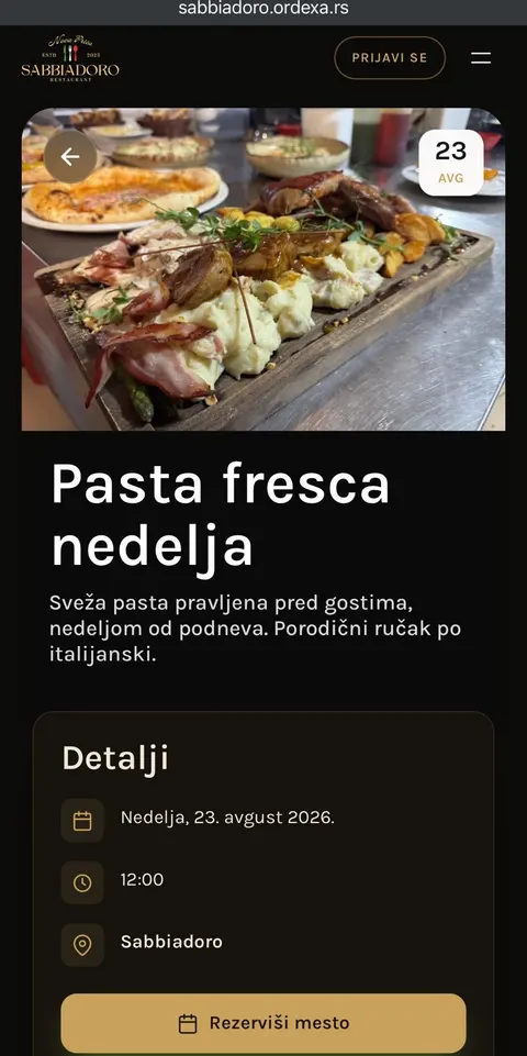 Sabbiadoro najava događaja